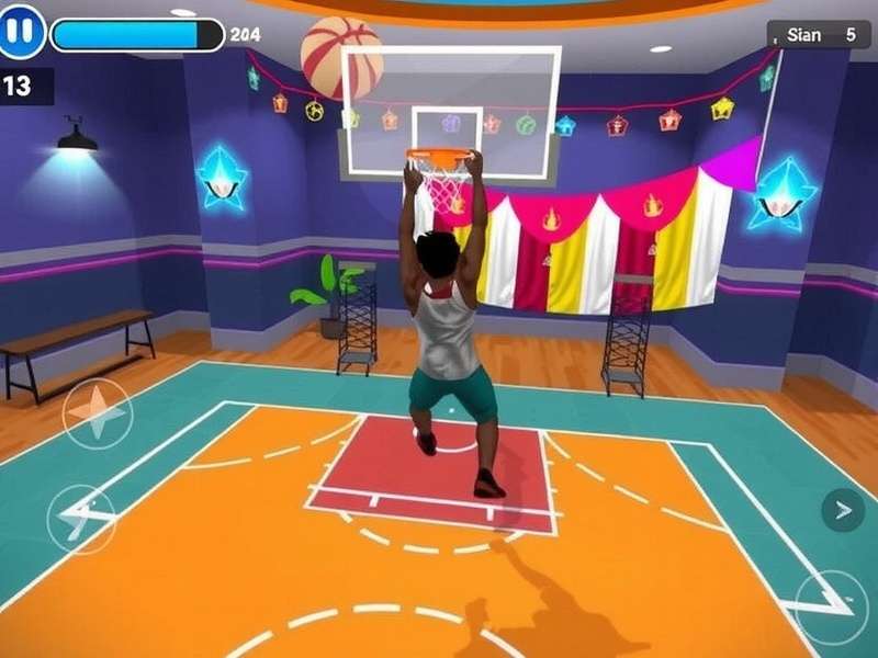 Diwali Themed Basketball Court